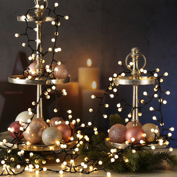 LED Lichterkette BERRY TWINKLE - 500 weiße Mini Kugeln - 8 Funktion... von MARELIDA