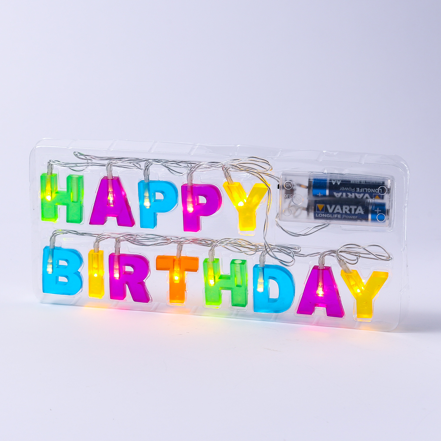 LED Lichterkette HAPPY BIRTHDAY - 13 warmweiße LED - L: 1,10m - Batteriebetrieb - bunt LED Lichterkette HAPPY BIRTHDAY - 13 warmweiße LED - L: 1,10m - Batteriebetrieb - bunt von MARELIDA