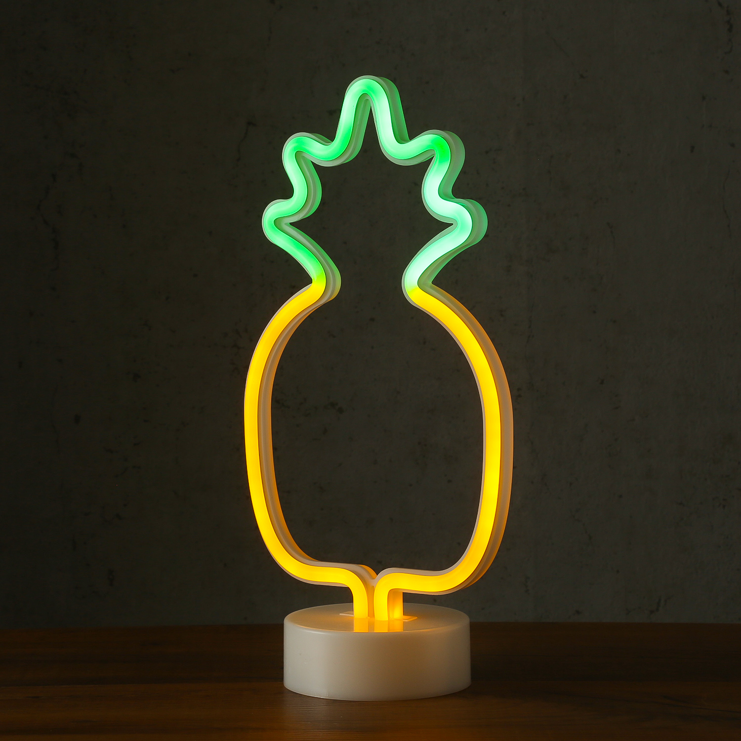 LED Neonlampe ANANAS - Silhouette Dekoleuchte - Batteriebetrieb - H... von MARELIDA