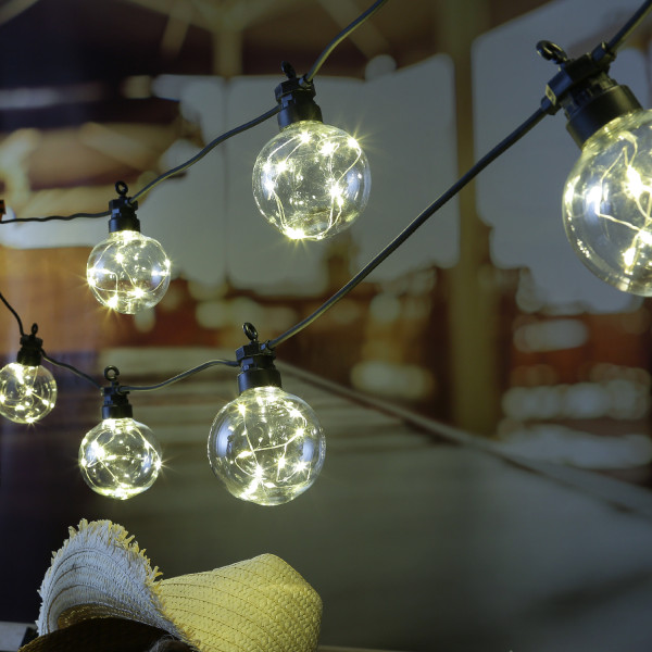 LED Party Lichterkette CIRCUS - 10 Kugeln mit je 10 Micro LED - L: ... von MARELIDA