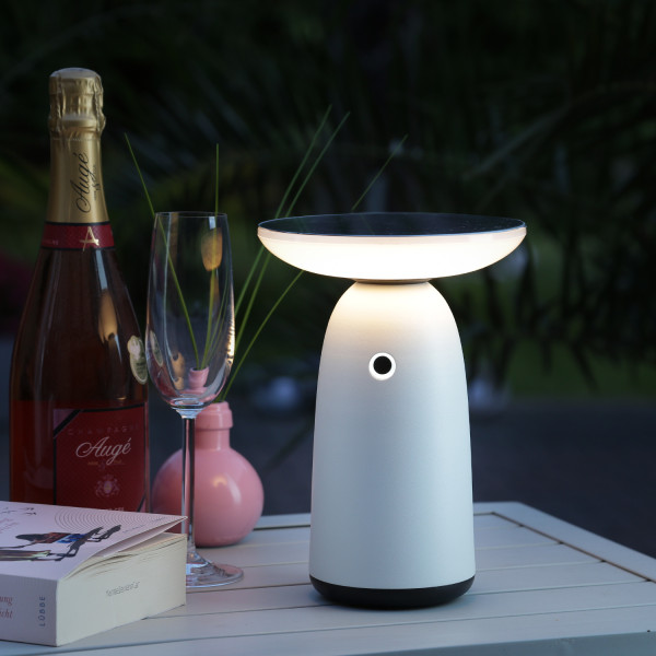 LED Solar Garten Tischleuchte - 3 Helligkeitsstufen - H: 22cm - Lic... von MARELIDA