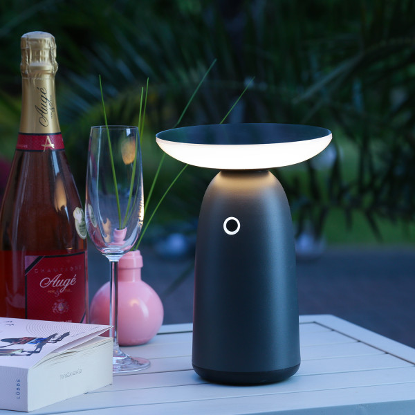LED Solar Garten Tischleuchte - 3 Helligkeitsstufen - H: 22cm - Lic... von MARELIDA