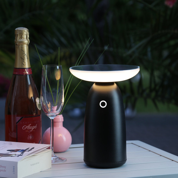 LED Solar Garten Tischleuchte - 3 Helligkeitsstufen - H: 22cm - Lic... von MARELIDA