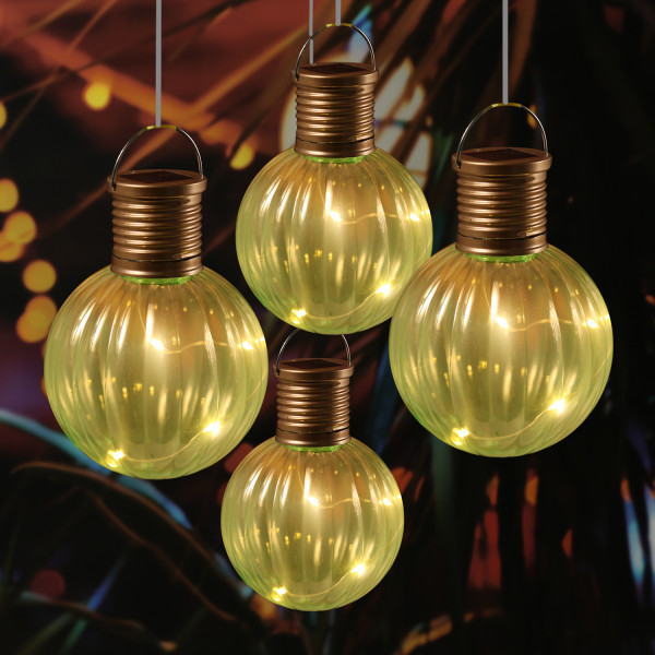 LED Solar Glühbirnen GLOW - Kugelleuchten - wamweiße LED - H: 11cm ... von MARELIDA