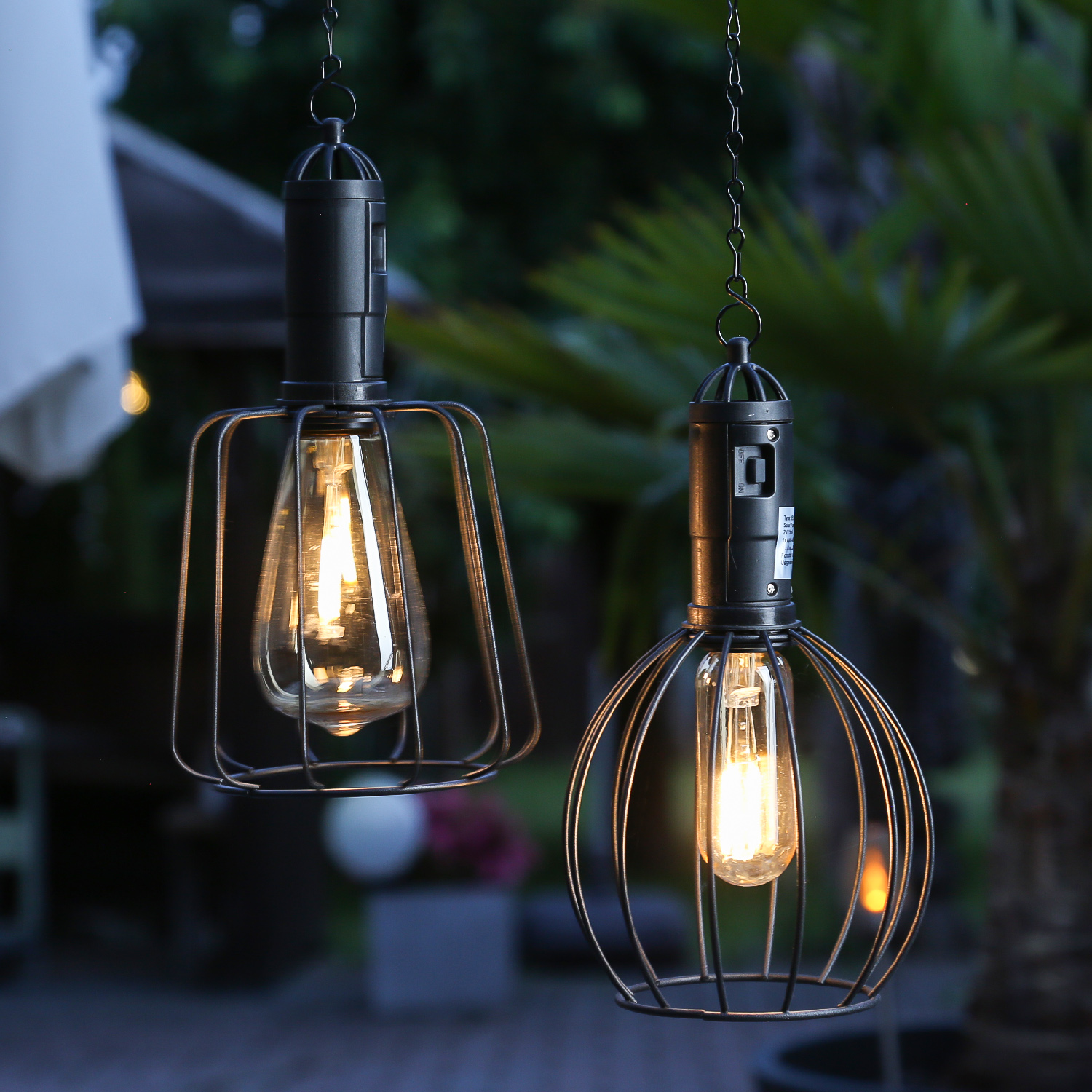 LED Solar Hängeleuchte eckig - Laterne - warmweiße LED - H: 22cm - ... LED Solar Hängeleuchte eckig - Laterne - warmweiße LED - H: 22cm - ... von MARELIDA