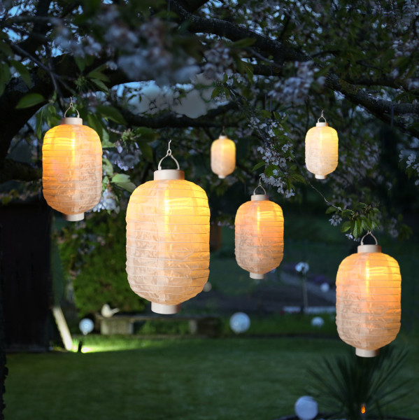 LED Solar Lampion - Flammeneffekt - 30 warmweiße LED - H: 30cm - D:... von MARELIDA