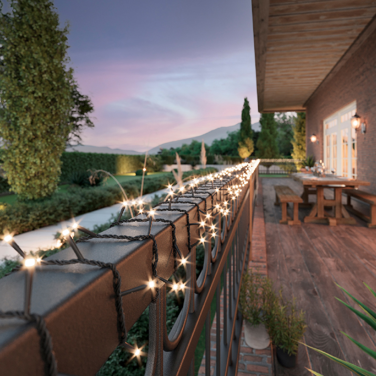 LED Solar Lichterkette - 360 warmweiße LED - 8 Funktionen - L: 27m - per USB aufladbar von MARELIDA