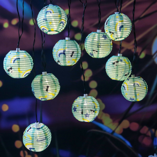 LED Solar Lichterkette LAMPION - Weltall Motiv - 10 LED - L: 4,5m -... von MARELIDA