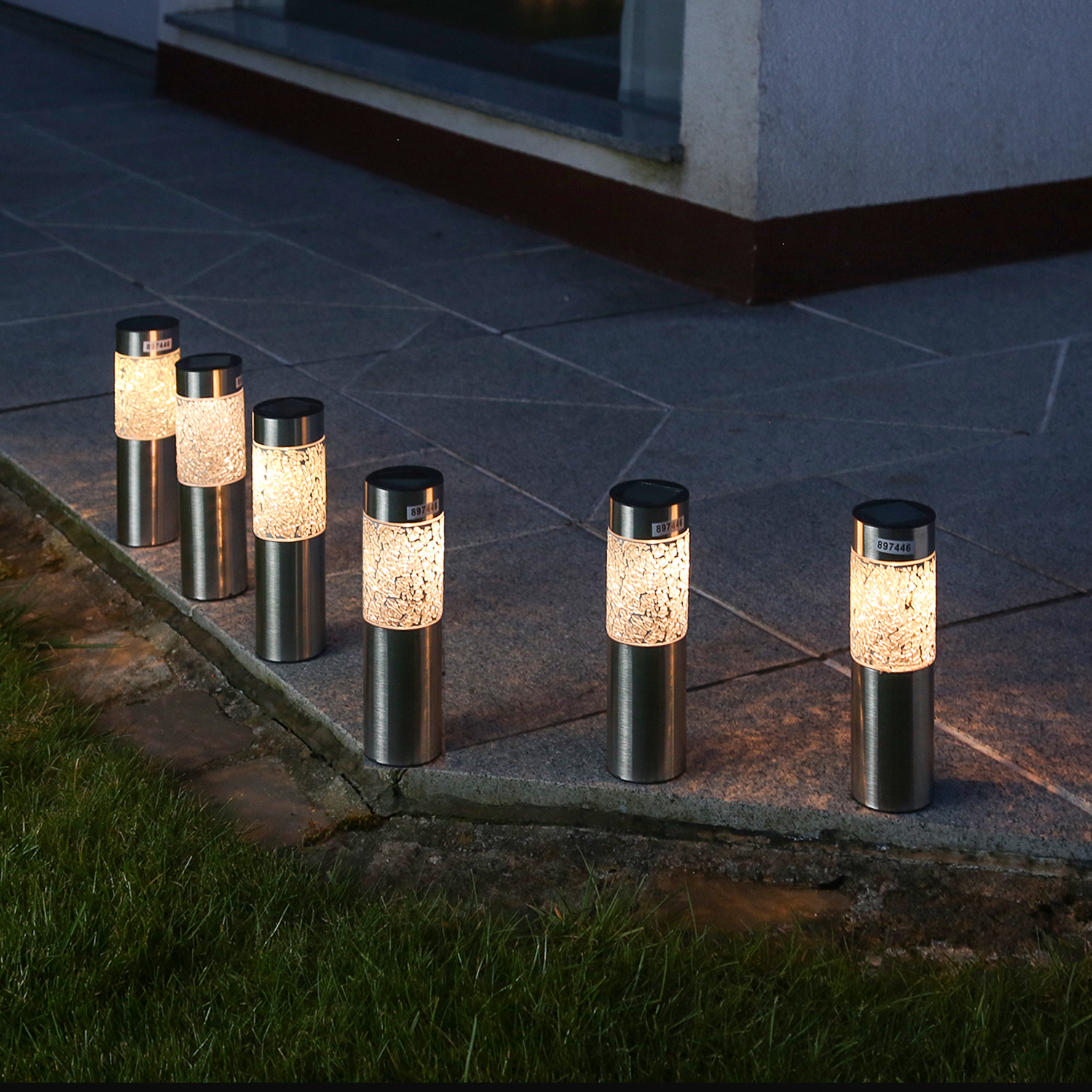 LED Solar Wegleuchten Mosaik - warmweiße LED - Edelstahl - Erdspieß... LED Solar Wegleuchten Mosaik - warmweiße LED - Edelstahl - Erdspieß... von MARELIDA