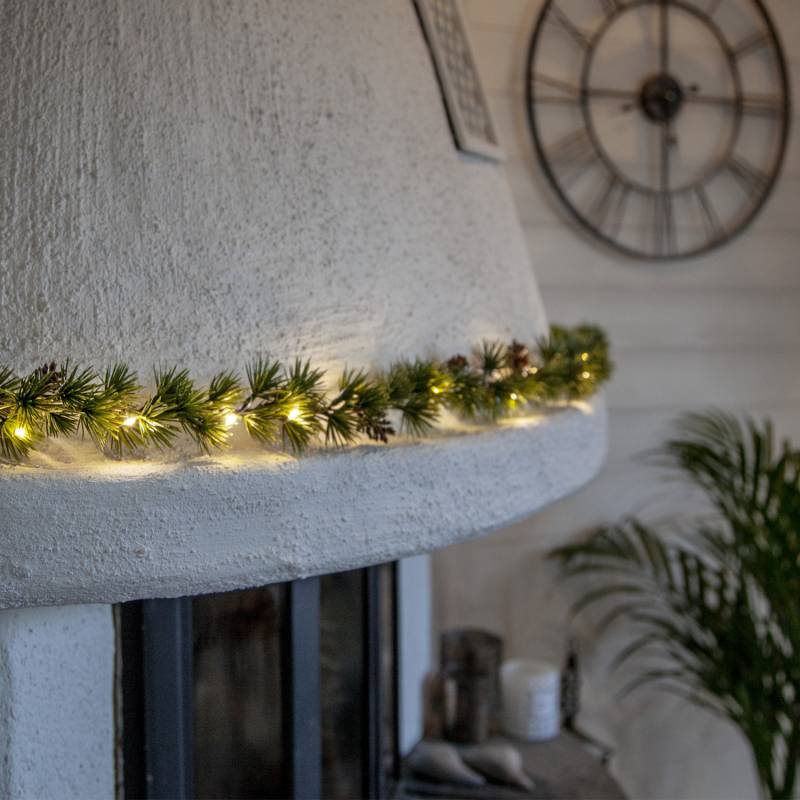 LED Tannengirlande LARIX - Weihnachtsgirlande - 20 warmweiße LED - ... von MARELIDA