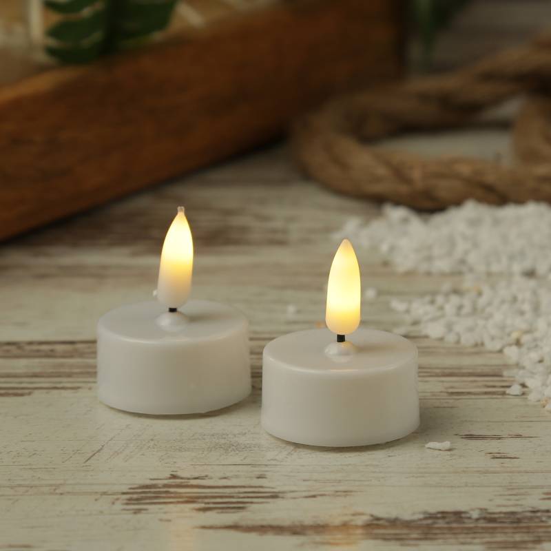 LED Teelichter - Kunststoff - inkl. Batterien - Timer - D: 3,8cm - ... von MARELIDA