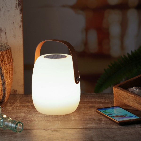 LED Tischleuchte mit Lautsprecher - Bluetooth - 6 warmweiße LED - H... von MARELIDA