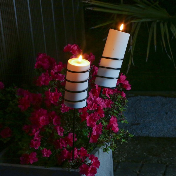 Outdoor Kerzenhalter mit Erdspieß -  für Outdoor LED Kerzen - H: 10... von MARELIDA
