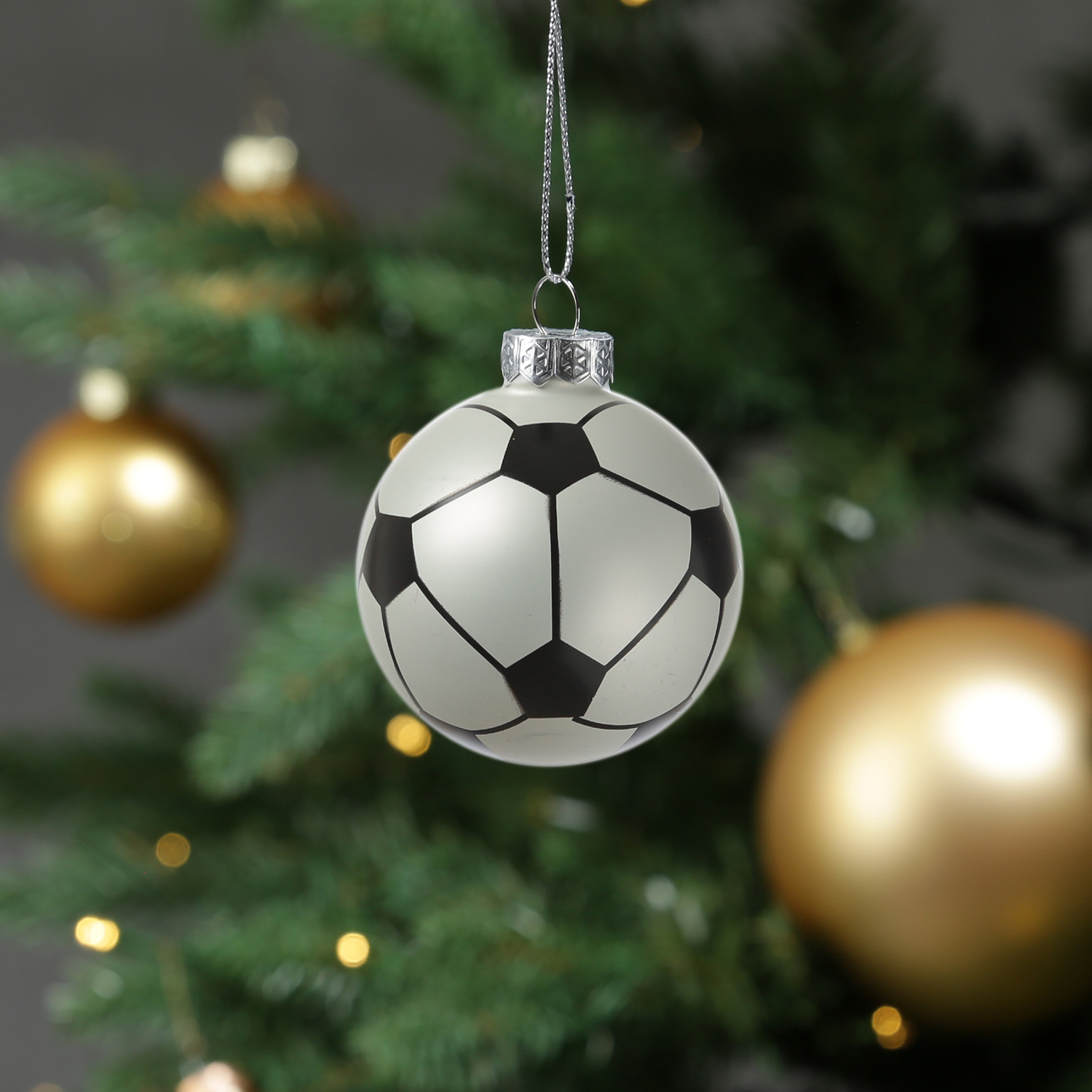 Weihnachtsbaumschmuck Fußball - Christbaumschmuck - Glas - D: 5,6cm... von MARELIDA