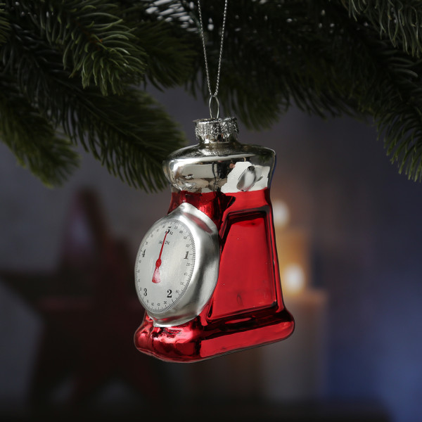 Weihnachtsbaumschmuck Küchenwaage - Glas - Christbaumschmuck - H: 1... Weihnachtsbaumschmuck Küchenwaage - Glas - Christbaumschmuck - H: 1... von MARELIDA