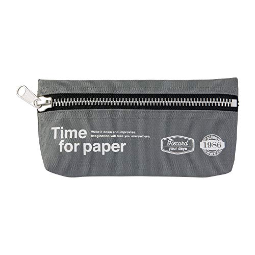 MARK´S Time for Paper Etui aus Baumwolle mit Reißverschluss in der Farbe Grau, Maße: 20cm x 9cm, TFP-PEC01-GY von MARK'S(マークス)