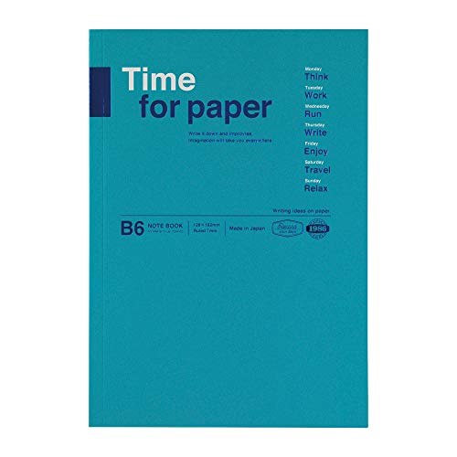 MARK´S Time for Paper Notizbuch aus Papier in der Farbe Turquoise 72 Seiten B6, Maße: 12,8cm x 18,2cm, TFP-NB02-TQ von MARK'S(マークス)