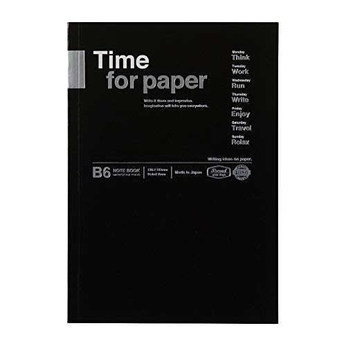 MARK´S Time for Paper Notizbuch aus Papier in der Farbe Schwarz 72 Seiten B6, Maße: 12,8cm x 18,2cm, TFP-NB02-BK von MARK'S(マークス)
