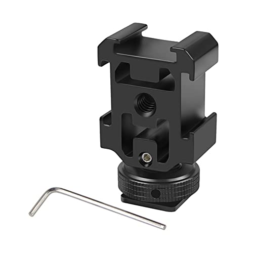 MARKELL Dreifach-Blitzschuh-Adapterhalterung StäNderhalter für DSLR-Kamera für LED-Videomikrofon-Blitzlicht, A MARKELL Dreifach-Blitzschuh-Adapterhalterung StäNderhalter für DSLR-Kamera für LED-Videomikrofon-Blitzlicht, A von MARKELL