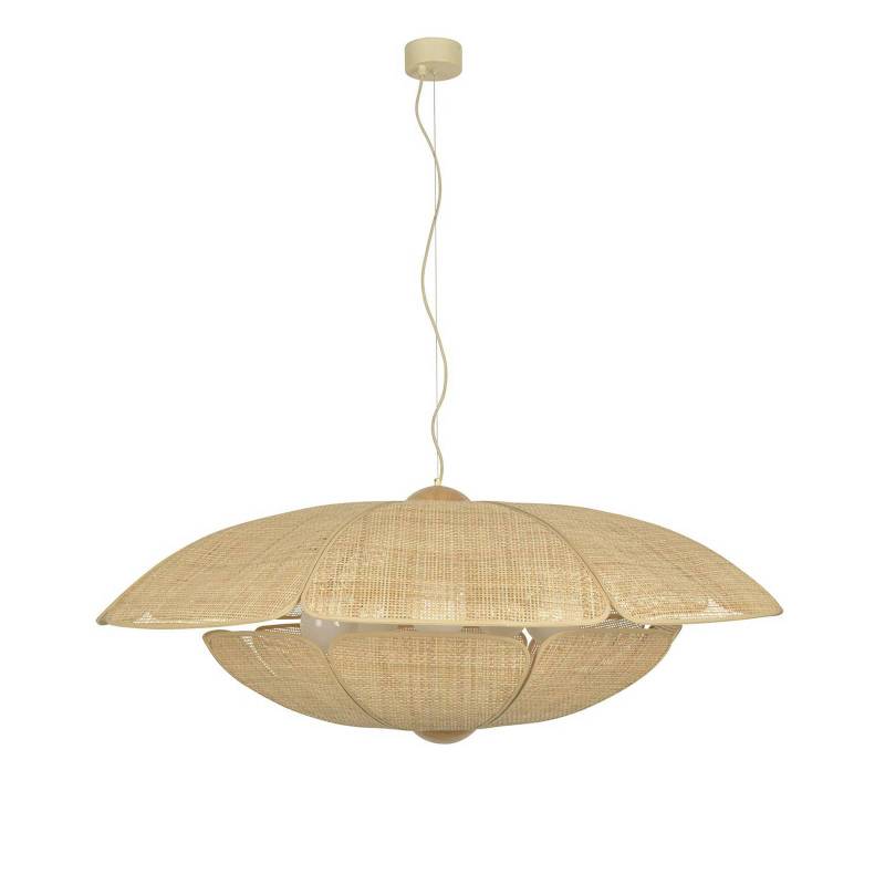 MARKET SET Hängelampe Coquillage, 110 cm, naturfarben Rattan von MARKET SET
