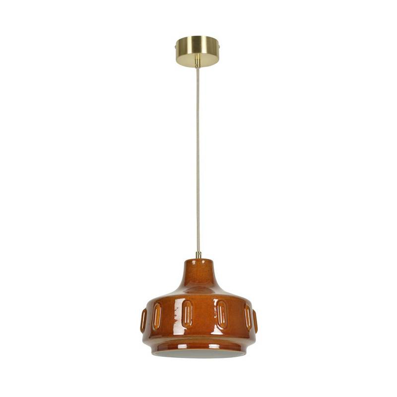 MARKET SET Pendellampe Jimmy, Ø 25 cm, braun, Keramik von MARKET SET
