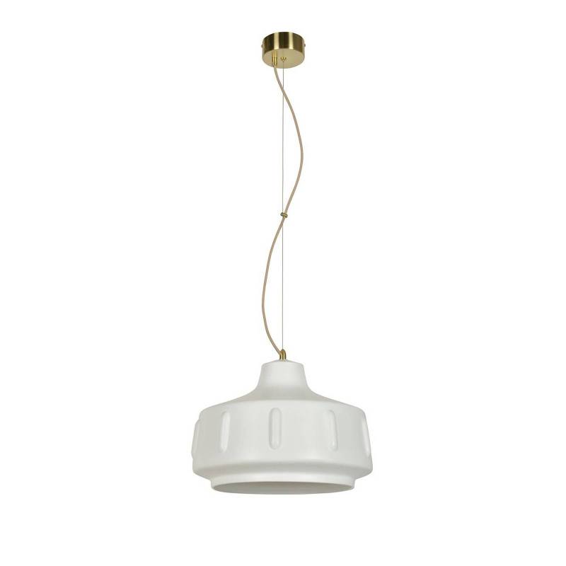 MARKET SET Pendellampe Jimmy, Ø 38 cm, weiß, Keramik von MARKET SET