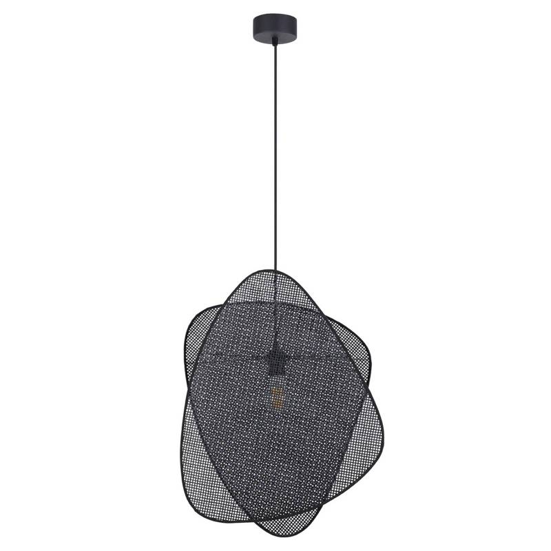 MARKET SET Hängeleuchte Screen S, 58 cm, schwarz, Rattan von MARKET SET