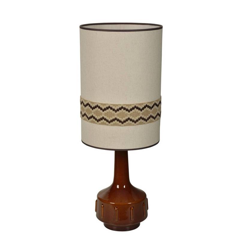 MARKET SET Tischlampe Jimmy, braun/beigefarben, 83 cm, Borte von MARKET SET