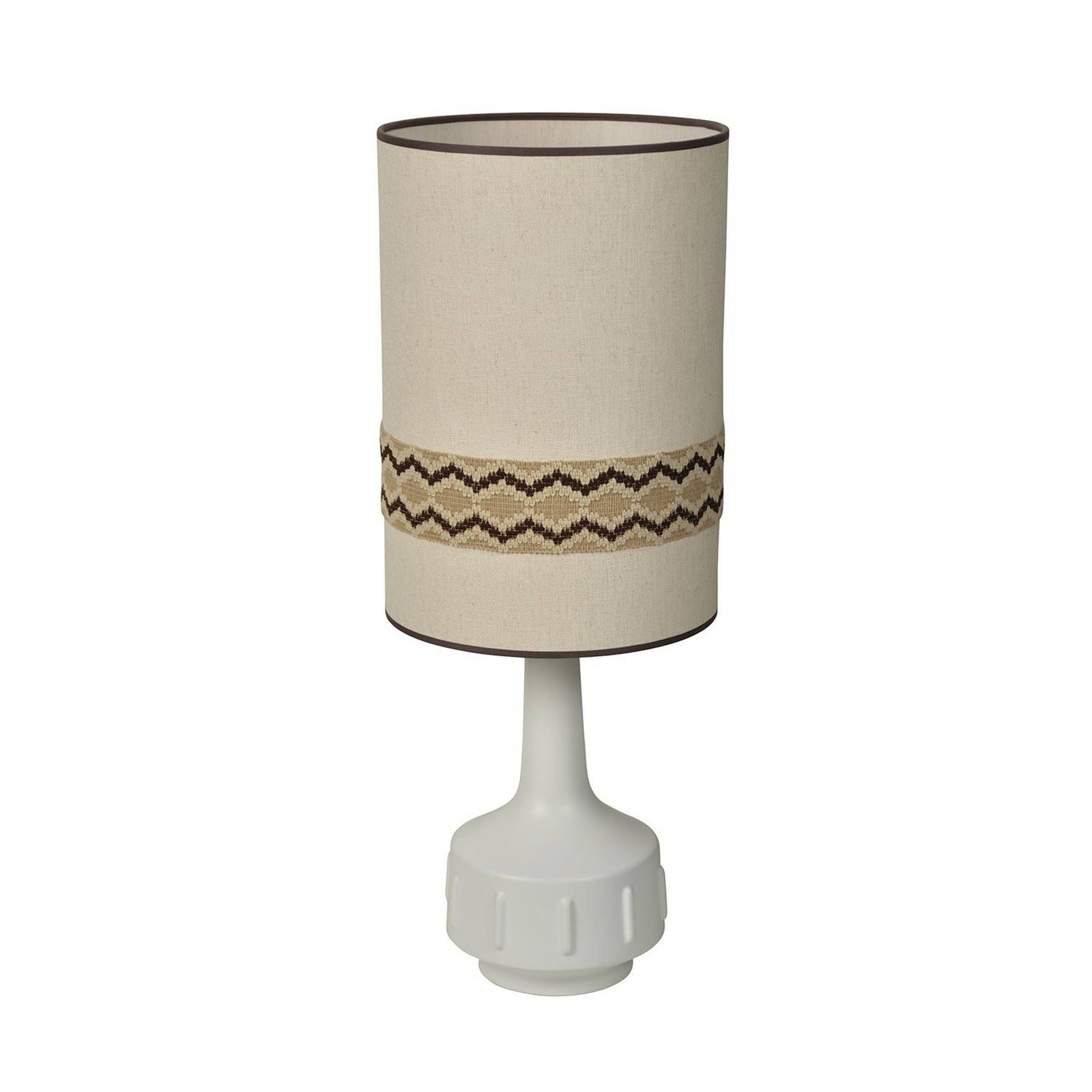 MARKET SET Tischlampe Jimmy, weiß/beigefarben, 83 cm, Borte MARKET SET Tischlampe Jimmy, weiß/beigefarben, 83 cm, Borte von MARKET SET