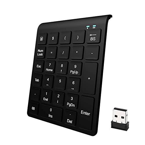 Bluetooth-Nummernblock, kabellos, 28 Tasten, tragbare Finanzbuchhaltung, Numpad für Laptop, Desktop, Computer, PC von MARMODAY