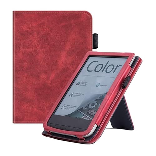 MARQI Standhülle für Pocketbook Touch HD 3/Touch Lux 4 5/Basic 4/Basic Lux 2/633 Color eReader-Abdeckung mit Handschlaufe und automatischem Schlafmodus (Color : Red, Size : for Pocketbook Touch HD 3) MARQI Standhülle für Pocketbook Touch HD 3/Touch Lux 4 5/Basic 4/Basic Lux 2/633 Color eReader-Abdeckung mit Handschlaufe und automatischem Schlafmodus (Color : Red, Size : for Pocketbook Touch HD 3) von MARQI