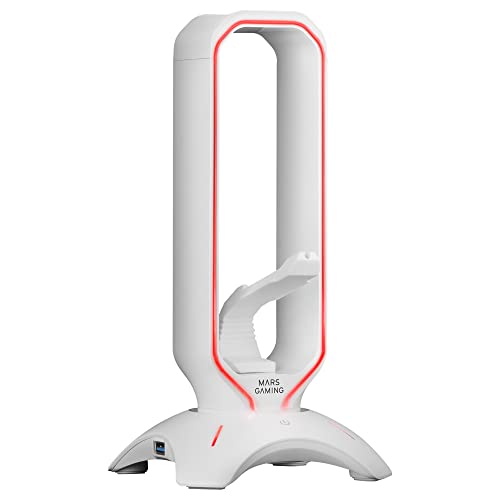 Mars Gaming Gaming Gaming Kopfhörer Ständer mit HUB 2xUSB+Bungee Mouse, weiß MHHPROW 254x125x125mm Weiss Mars Gaming Gaming Gaming Kopfhörer Ständer mit HUB 2xUSB+Bungee Mouse, weiß MHHPROW 254x125x125mm Weiss von Mars Gaming