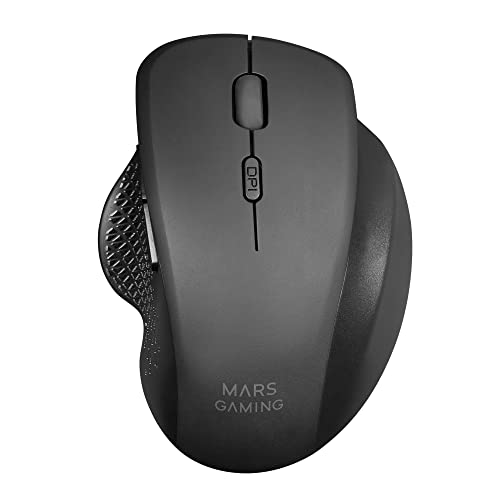 MARSGAMING Gaming MMWERGO Schwarz, Ergonomische Kabellose Maus für PS4/PS5/XBOX/PC/Mac von MARSGAMING