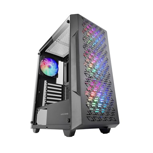 Mars Gaming MC-GEO Caja Gaming ATX 4X Ventiladores FRGB 12cm Frontal Mesh Cristal Templado Negro von Mars Gaming