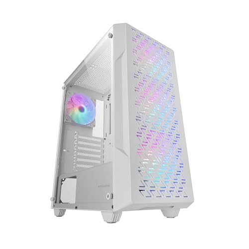 Mars Gaming MC-GEO Caja Gaming ATX 4X Ventiladores FRGB 12cm Frontal Mesh Cristal Templado Blanco von Mars Gaming