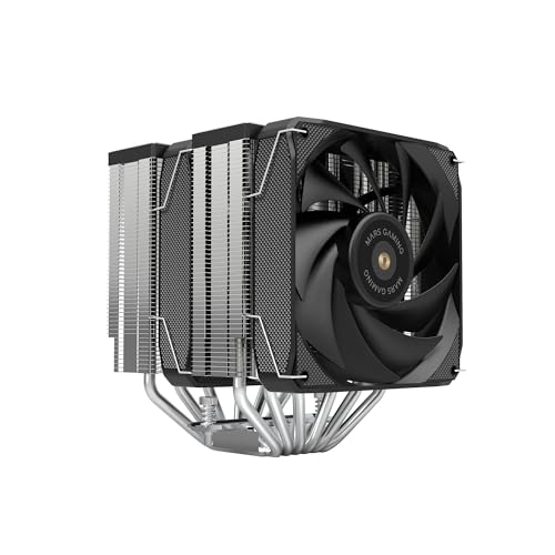 Mars Gaming Mcpu-xu6 Disipador CPU Doble Torre Tdp 350w 2X Ventiladores Fdb 6 Heatpipes Hct Negro von Mars Gaming