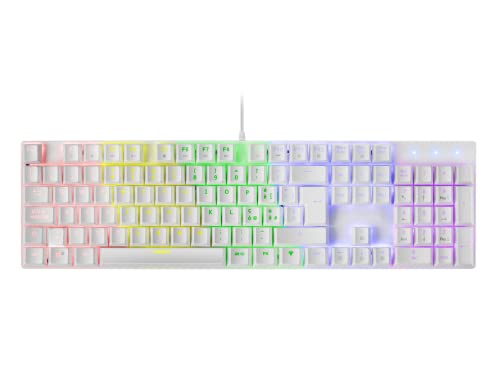 MARSGAMING MK422WBRIT Mechanische Gaming Tastatur RGB, Antighosting, Mechanischer Switch Braun, Italienische Sprache, Weiß von Mars Gaming