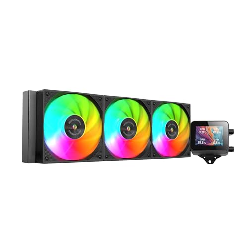 Mars Gaming ML-VISION360, Flüssigkeitskühlung AIO, TDP 600W, 3x ARGB-Lüfter mit Kupfer und Aluminium-FDB-Kern, 4:3 IPS LCD-Display mit 360° Rotation und Software, Universeller Multisockel, Schwarz Mars Gaming ML-VISION360, Flüssigkeitskühlung AIO, TDP 600W, 3x ARGB-Lüfter mit Kupfer und Aluminium-FDB-Kern, 4:3 IPS LCD-Display mit 360° Rotation und Software, Universeller Multisockel, Schwarz von Mars Gaming