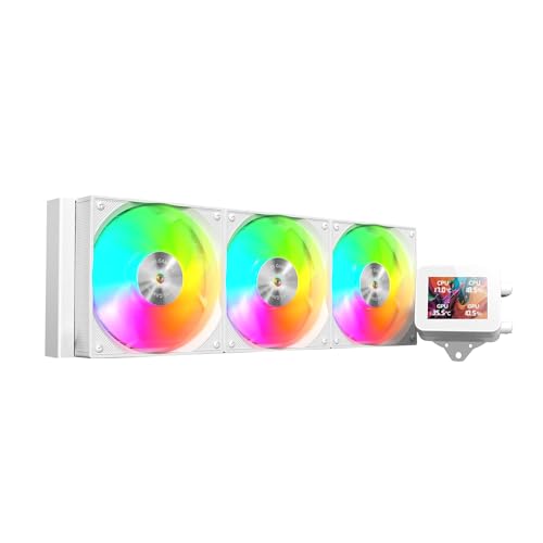 Mars Gaming ML-VISION360, Flüssigkeitskühlung AIO, TDP 600W, 3x ARGB-Lüfter mit Kupfer und Aluminium-FDB-Kern, 4:3 IPS LCD-Display mit 360° Rotation und Software, Universeller Multisockel, Weiß Mars Gaming ML-VISION360, Flüssigkeitskühlung AIO, TDP 600W, 3x ARGB-Lüfter mit Kupfer und Aluminium-FDB-Kern, 4:3 IPS LCD-Display mit 360° Rotation und Software, Universeller Multisockel, Weiß von Mars Gaming