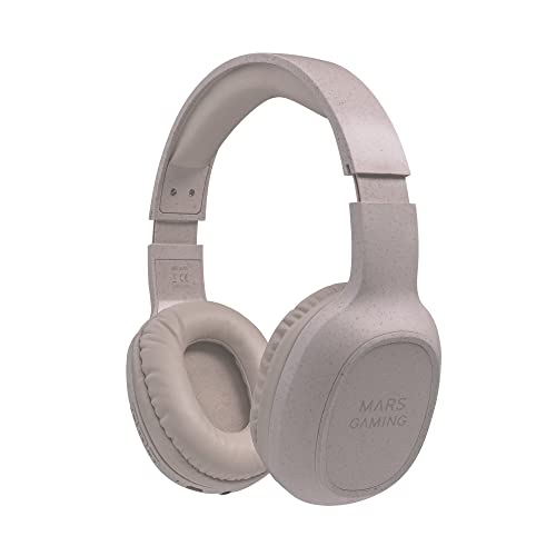 MARSGAMING Mars Gaming MHW-ECO, Umweltfreundliches Drahtloses Headset, Bluetooth 5.1, Mikrofon, Bio-Material Wheat Straw Grau von Mars Gaming