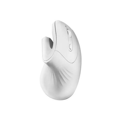 Mars Gaming MMW-ERGOPRO Weiß, Ergonomische Vertikale Kabellose Maus, Gefaltetes Design, Optischer Sensor 3200DPI, Huano-Schalter, Kabelloser Empfänger 2.4GHz, Multi-Plattform Support von Mars Gaming