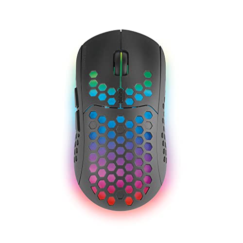 MARS GAMING MMW3, Kabellose Gaming Maus, RGB Flow, Ultraleicht 79g, 3200DPI, Schwarz von Mars Gaming