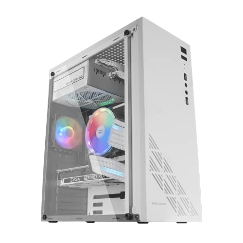 Mars Gaming MC100W, ATX Gaming Gehäuse, 1 FRGB Lüfter, Grilles + Window, WeißMars Gaming MC100W, ATX Gaming Gehäuse, 1 FRGB Lüfter, Grilles + Window, Weiß von MARSGAMING