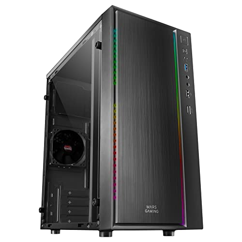 Mars Gaming MCM, Micro ATX PC Box, Kompakt, 16 ARGB-Modi, 8 cm Lüfter von Mars Gaming