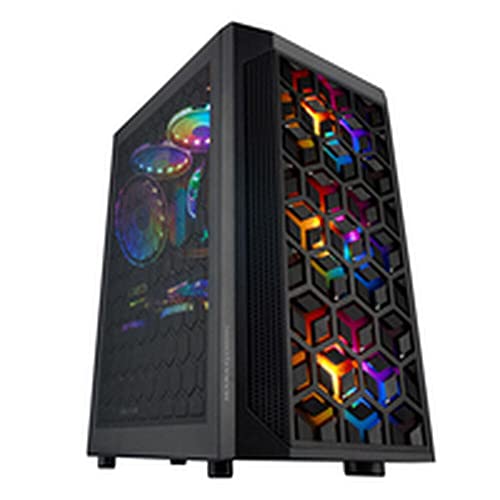 Mars Gaming MCMESH Schwarz, Gaming PC Gehäuse, Micro ATX, Total Mesh Design, 3xLüfter FRGB von Mars Gaming