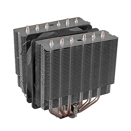 Mars Gaming MCPU-2T, Dual Tower CPU Kühler, 6 HCT Heatpipes, TDP 280W, Ultraleiser PWM 120mm Lüfter, Universal Multisocket von Mars Gaming