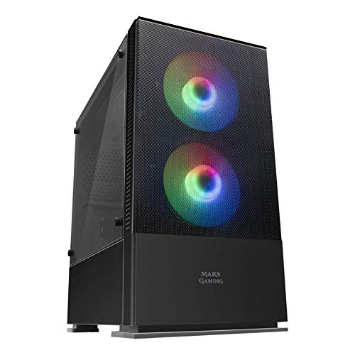 Mars Gaming MCZ, Premium-Kompakt-PC-Gehäuse, MicroATX, Panel+Front Mesh, Schwarz von MARSGAMING