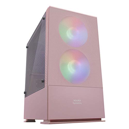 Mars Gaming MCZP, Premium-Kompakt-PC-Gehäuse, MicroATX, Panel + Front Mesh, Pink von MARSGAMING