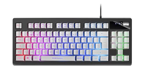 Mars Gaming MKAXWPT TKL H-Mech Kompakttastatur, RGB-Beleuchtung mit 9 Effekten, Gel-Handballenauflage, Weiß, Portugiesisch Mars Gaming MKAXWPT TKL H-Mech Kompakttastatur, RGB-Beleuchtung mit 9 Effekten, Gel-Handballenauflage, Weiß, Portugiesisch von Mars Gaming