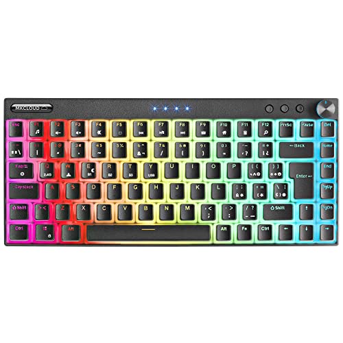 Mars Gaming MKCLOUD, Wireless Mechanische Tastatur RGB Schwarz, Ultra-kompakt 75%, Switch Outemu SQ PRO Rot, Sprache Spanisch+US von MARSGAMING